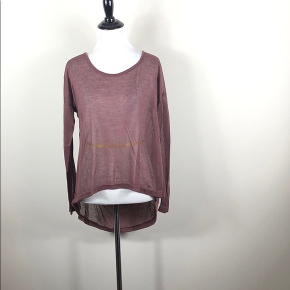 Long Sleeve Top Lace Up Back Cutout - Picture 1 of 3